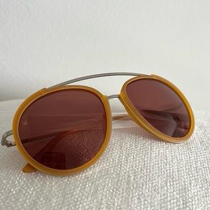 NEW Smoke x Mirrors Viva 55mm Brownline Aviator Sunglasses in Matte Miel